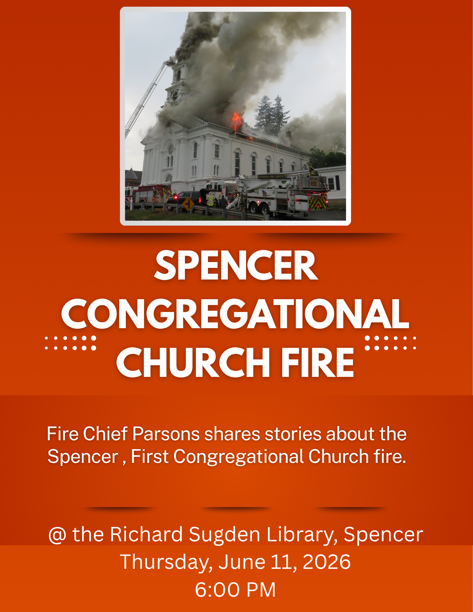 Congreational Church Fire 6-11-26